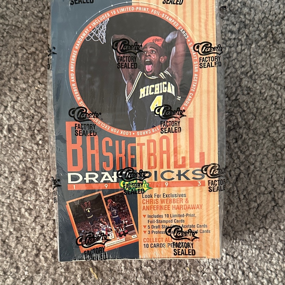 Classic Basketball Draft Picks Sealed Box - Orange and Black